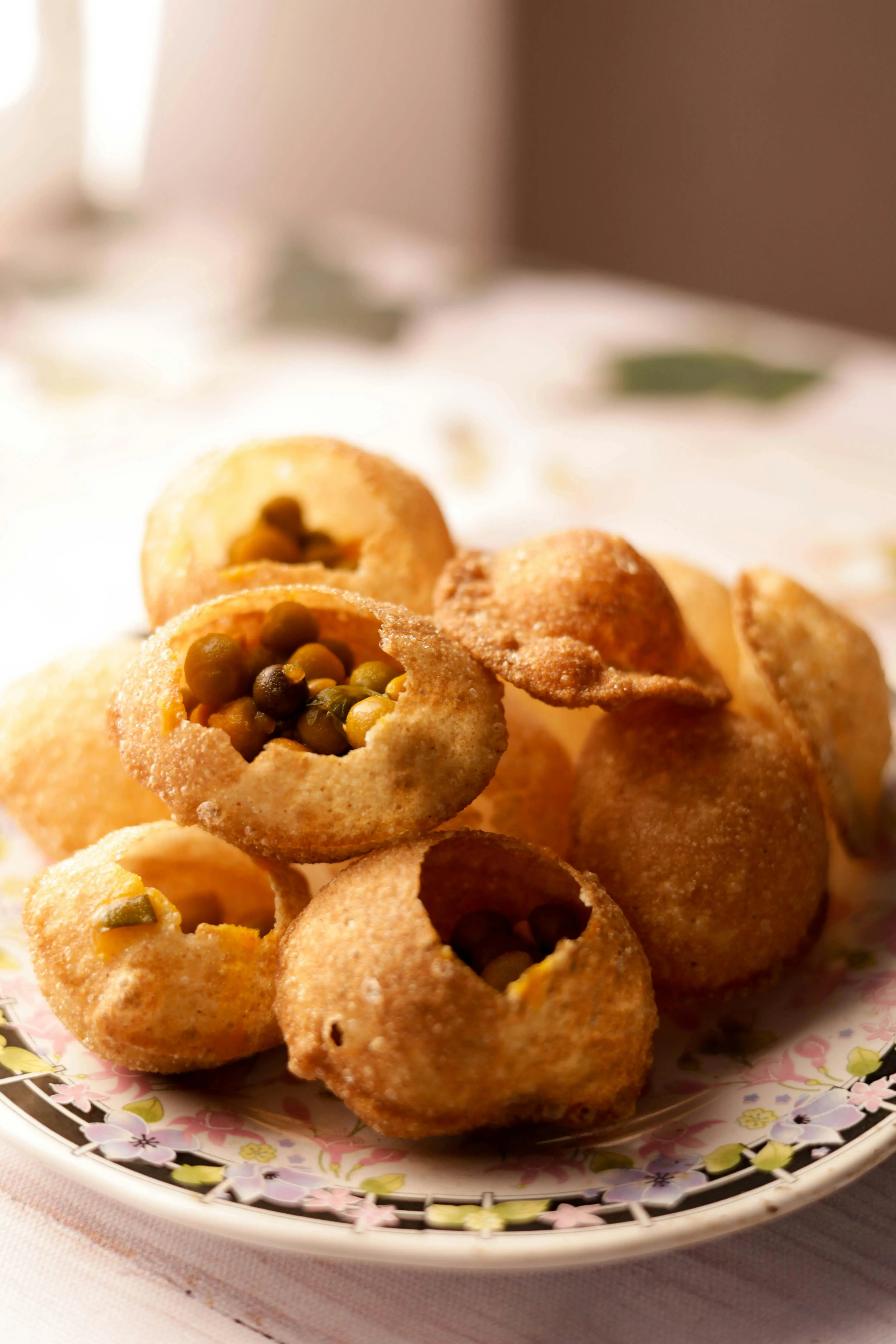 Dahi Golgappa at Chandigarh Sweets & Restaurant in Edmonton - Crispy puris filled with yogurt and sweet chutney